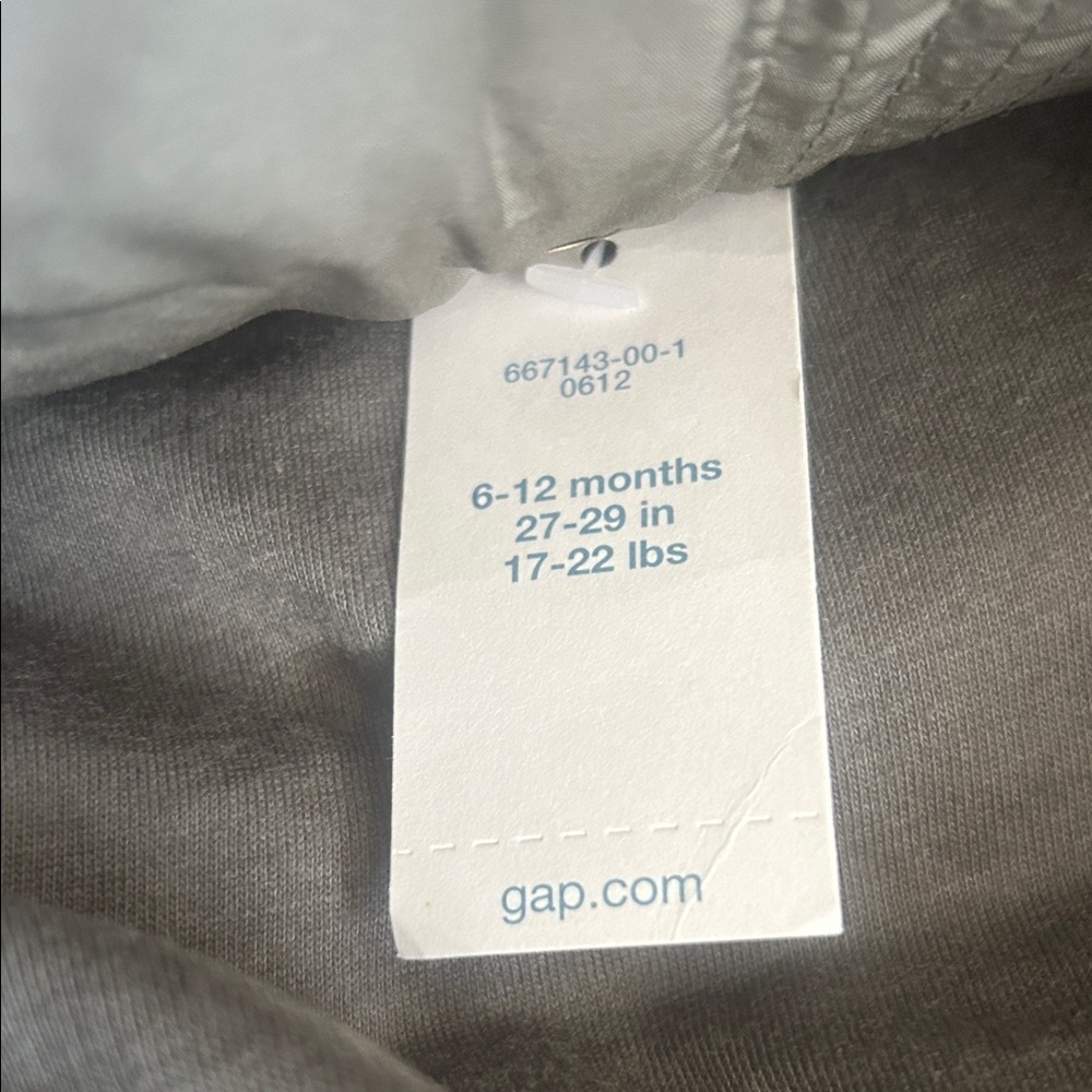 NWT GAP Khaki Green Hooded Jacket with Button Accents 6-12 Months - Picture 8 of 8